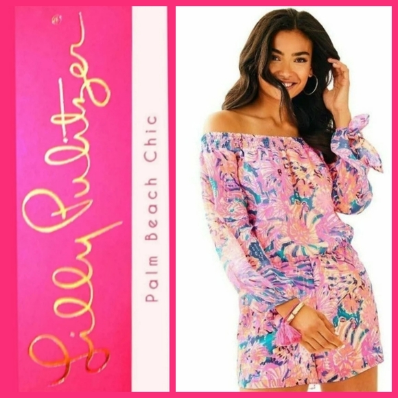 🌸Lilly Pulitzer Myri Romper in Swirling Sea Dream • XL